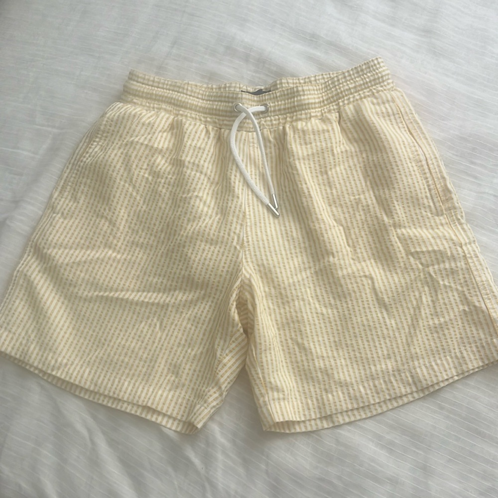 Striped Seersucker Swim Shorts